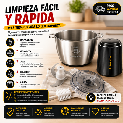 Picatodo Eléctrico LumaBella Multifuncional