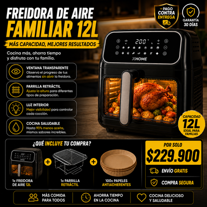 OLLA FREIDORA AIR FRYER 12L.+OBSEQUIO