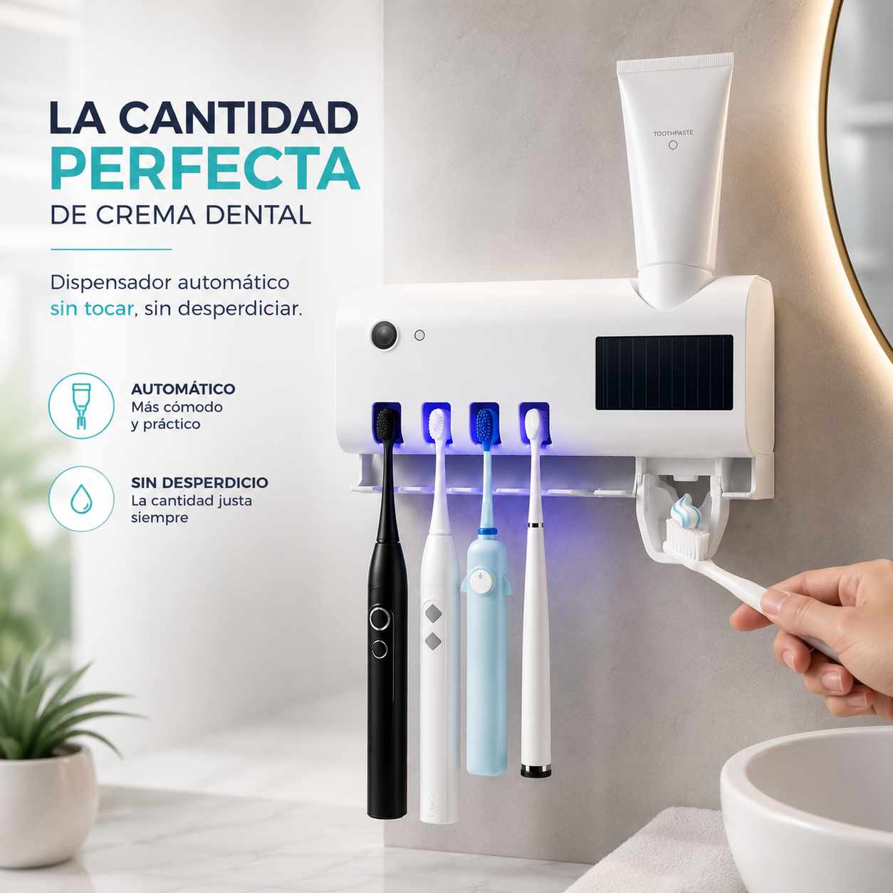 Dispensador Crema Dental+ Soporte Esteri