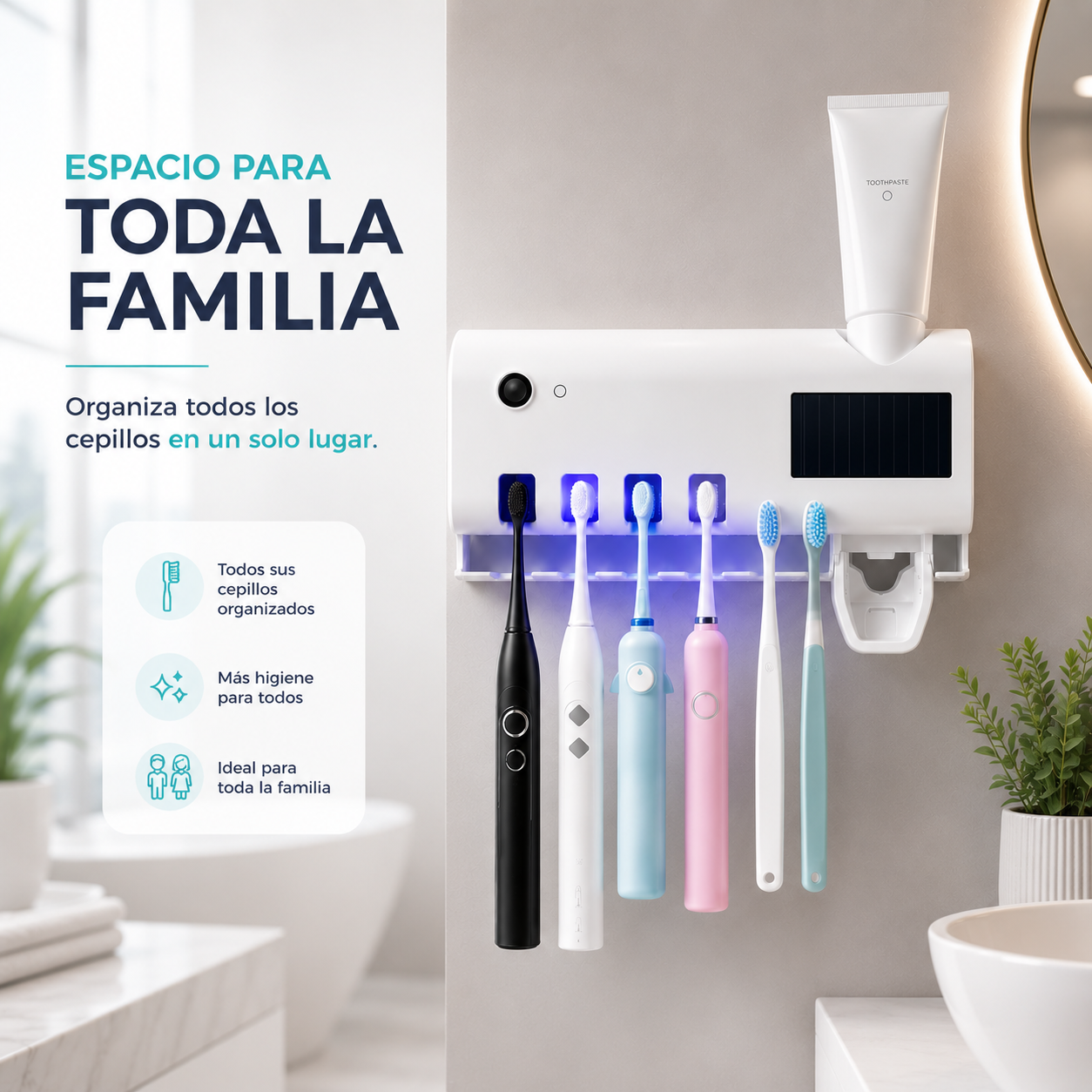 Dispensador Crema Dental+ Soporte Esteri