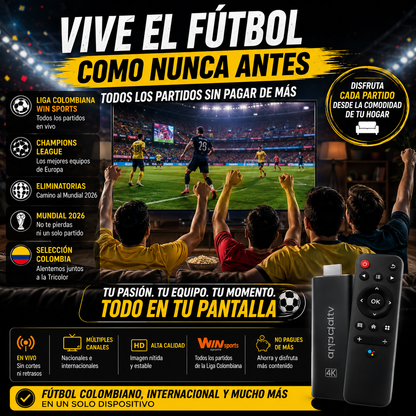 TV Stick 4K – Vive fútbol, películas y entretenimiento desde cualquier TV ⚽📺