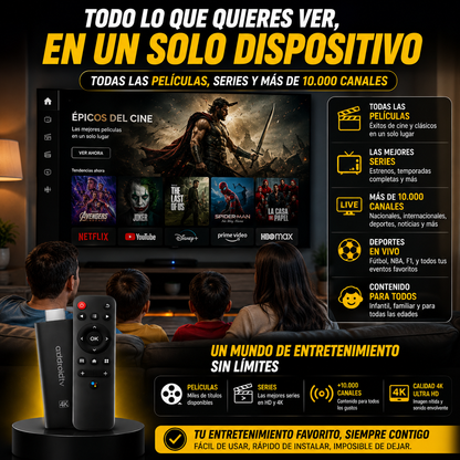 TV Stick 4K – Vive fútbol, películas y entretenimiento desde cualquier TV ⚽📺
