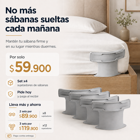 SUJETADOR DE SABANAS Set x 4