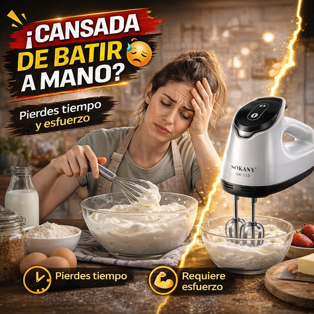 ¡Mezcla Perfecta en Segundos! Batidora Sokany 7 de Velocidades