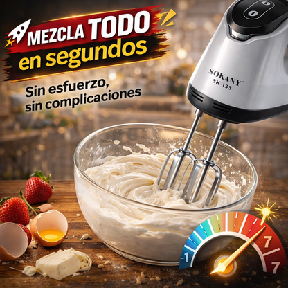 ¡Mezcla Perfecta en Segundos! Batidora Sokany 7 de Velocidades