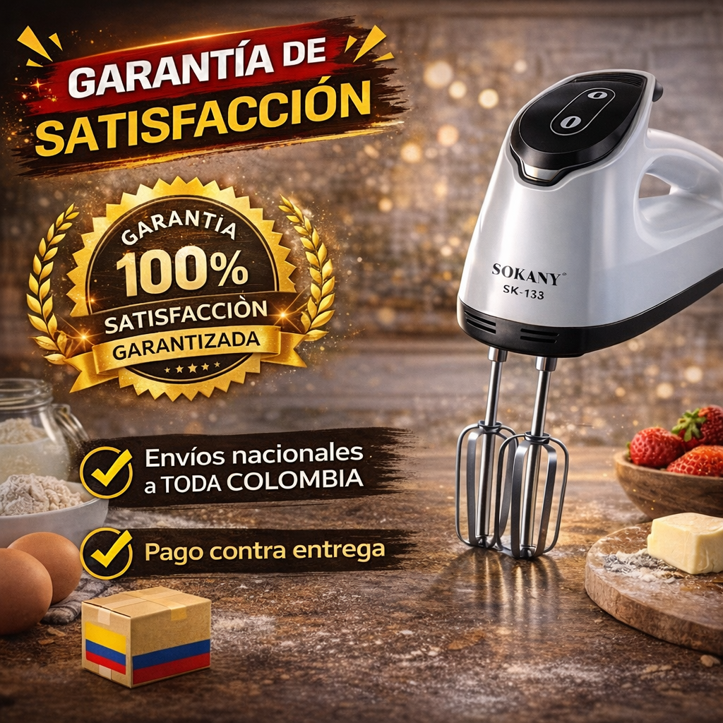 ¡Mezcla Perfecta en Segundos! Batidora Sokany 7 de Velocidades