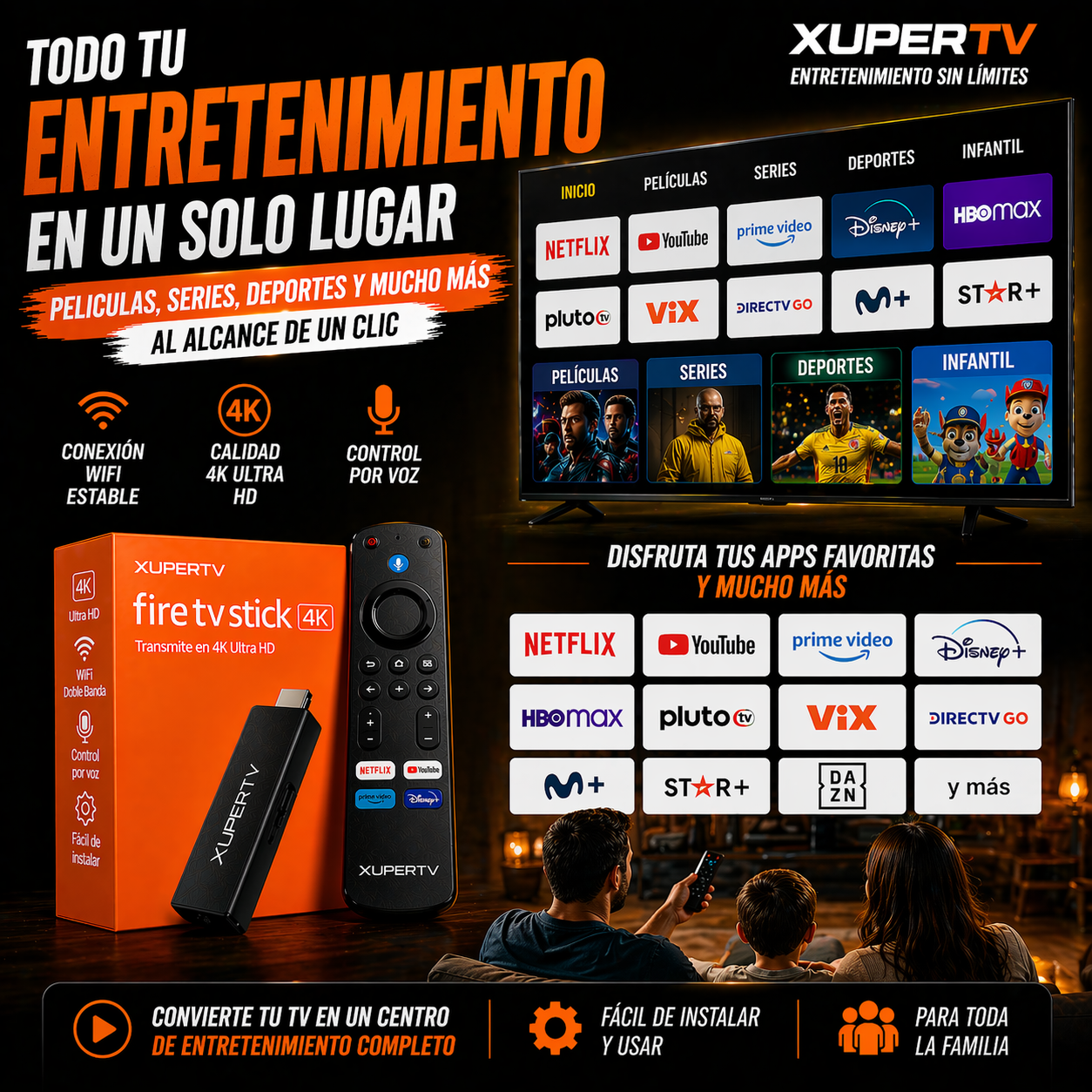 Deja de pagar plataformas y disfruta todo en tu TV con  TV Stick 10K